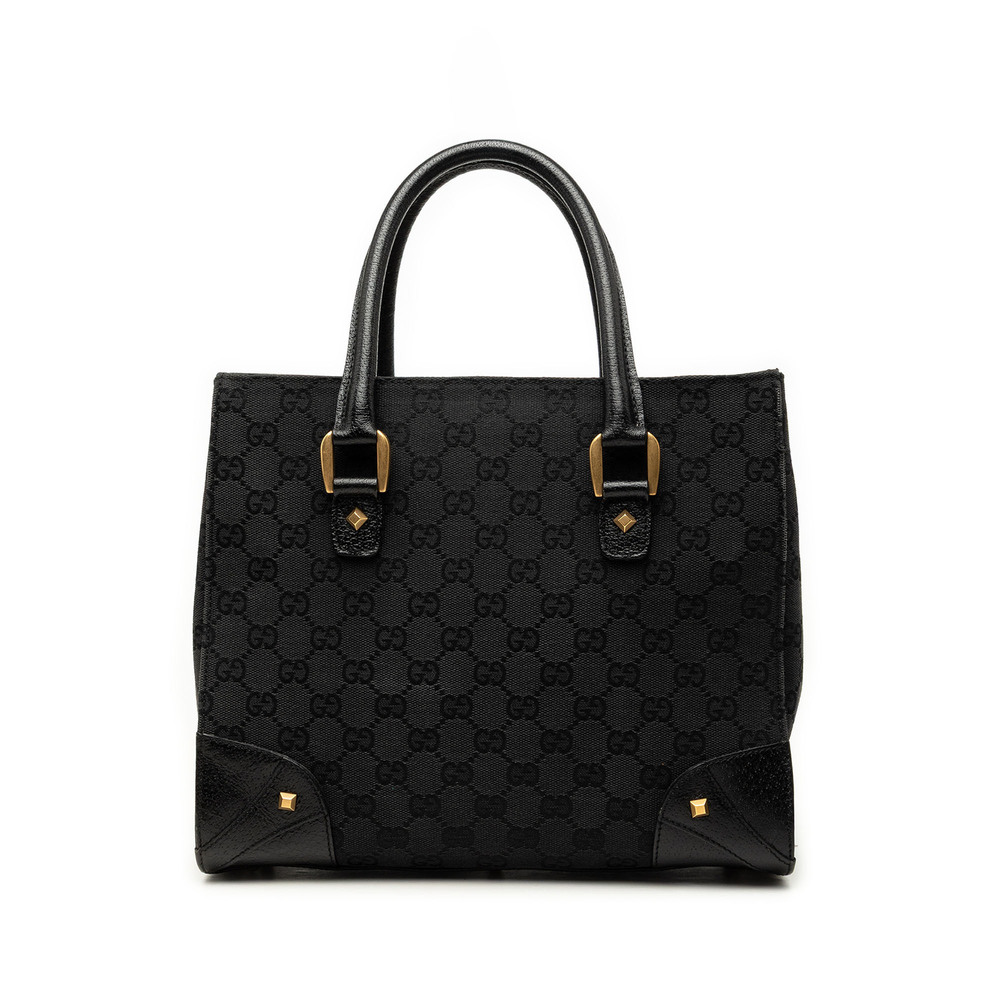 Pre-Loved Gucci GG Canvas Nailhead Handbag